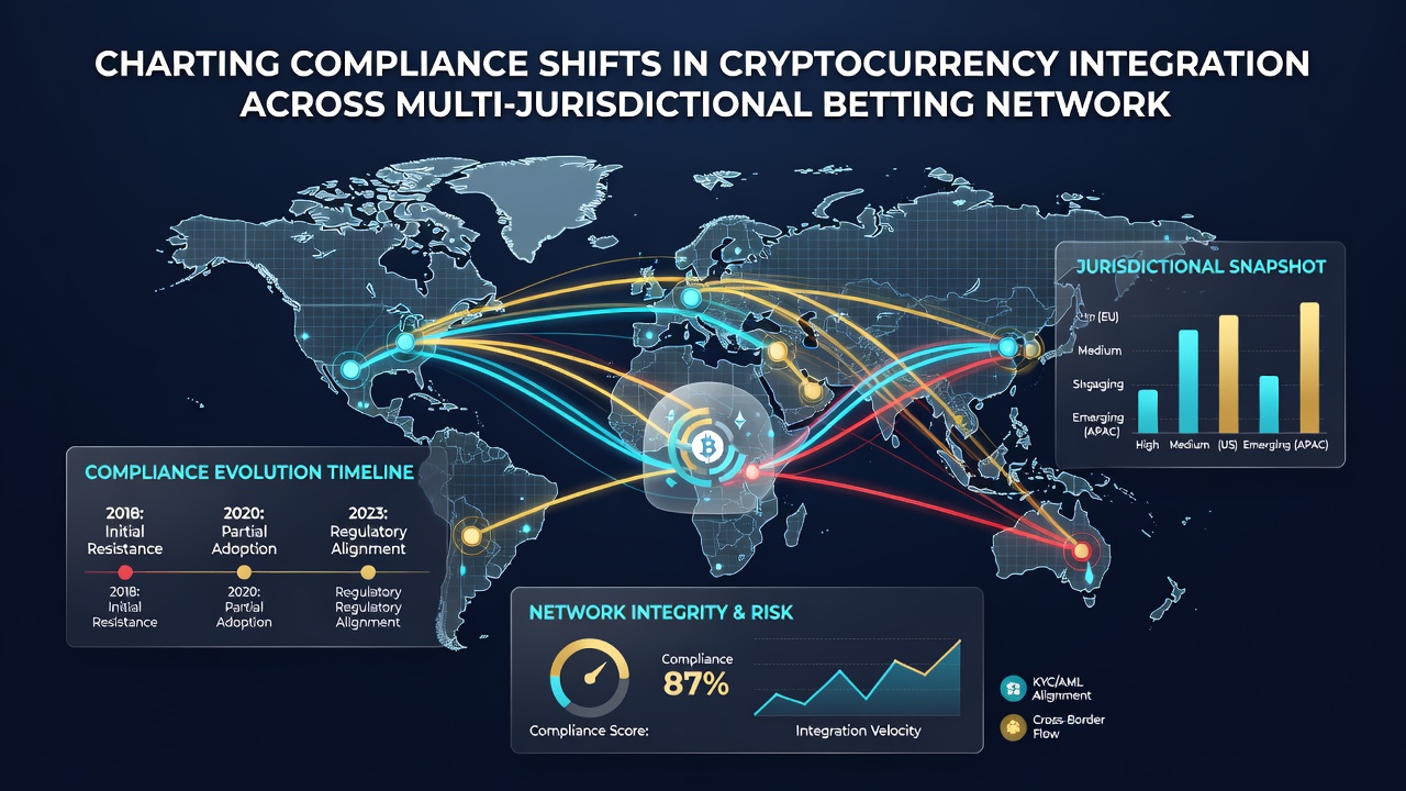 Grafiek met compliance data over crypto integratie in goknetwerken