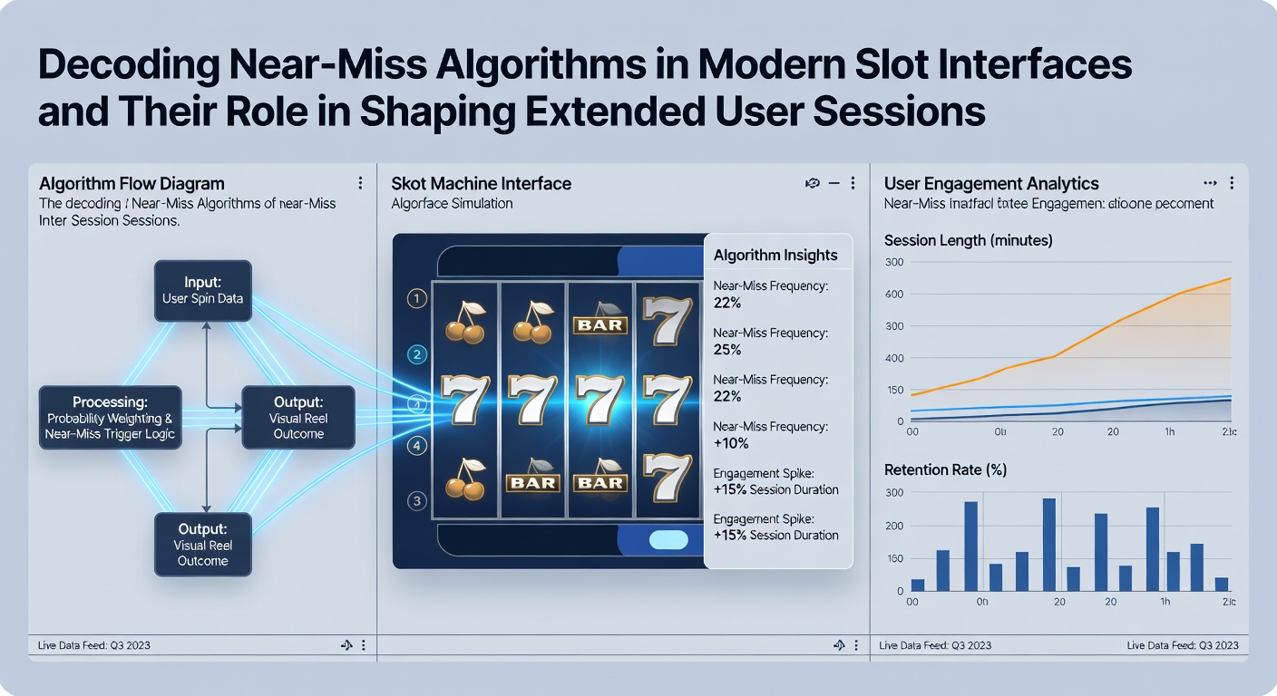 Grafiek die toont hoe near-miss frequenties sessieduur beïnvloeden op globale gokplatforms