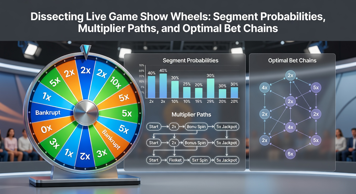 Close-up van een multiplierpad op een live wiel, met stapelende boosts en uitbetalingsberekeningen op het scherm