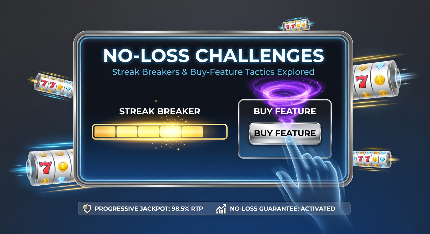 Schermafbeelding van een progressieve slot met een groeiende jackpot en no-loss promotie-indicator