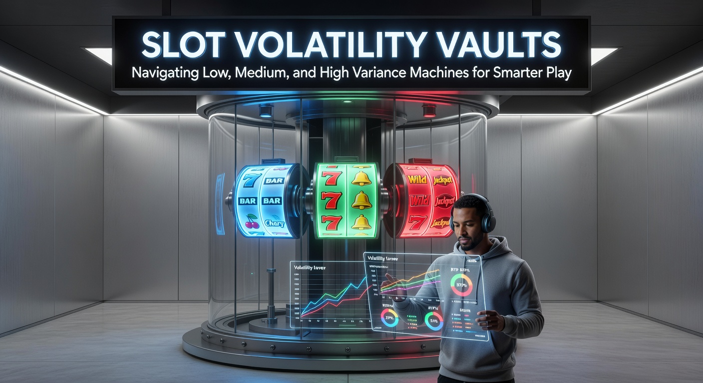 Grafiek die de volatiliteitniveaus van gokkasten illustreert, met lijnen voor lage, middelgrote en hoge variantie