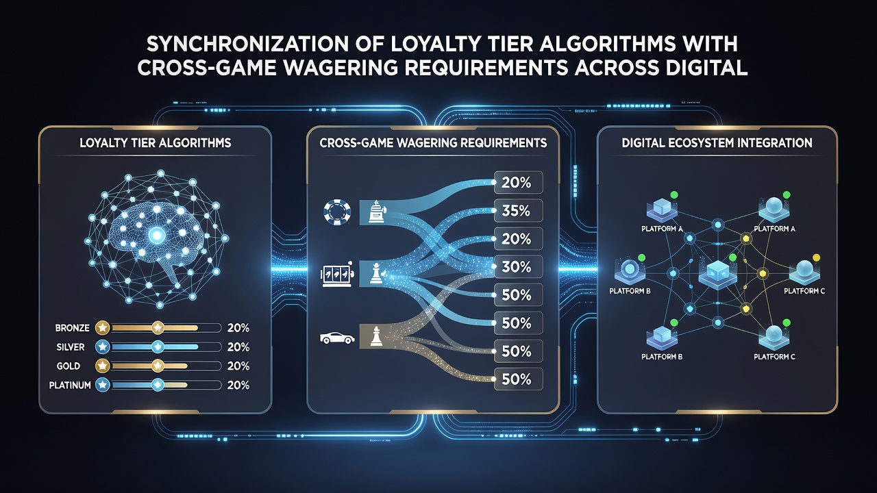 Grafische weergave van data-integratie tussen loyaliteitstiers en inzetvereisten in online casino-omgevingen